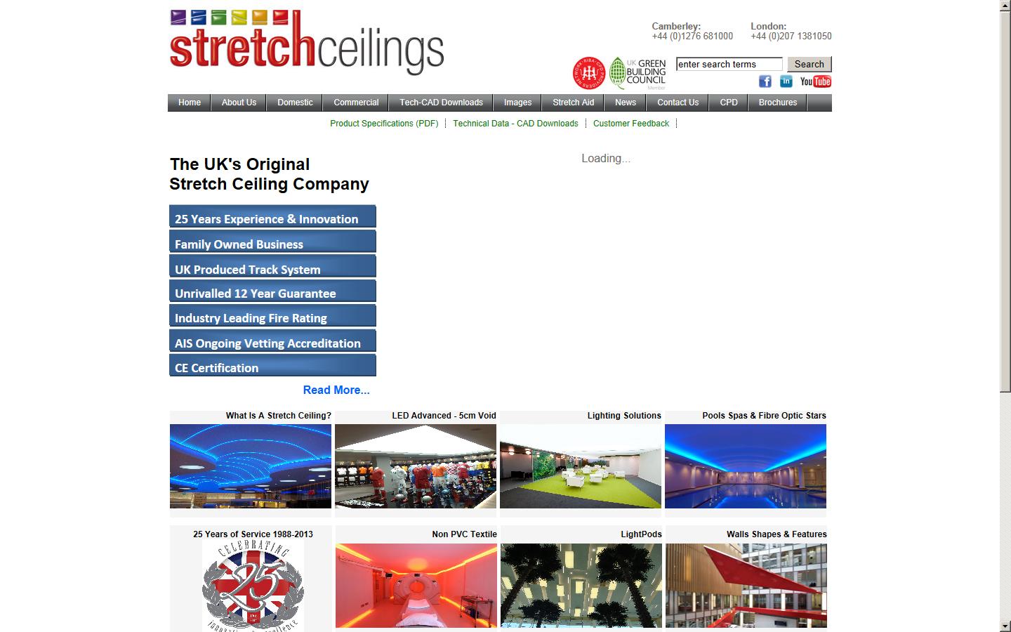 Stretch Ceilings Ltd Website