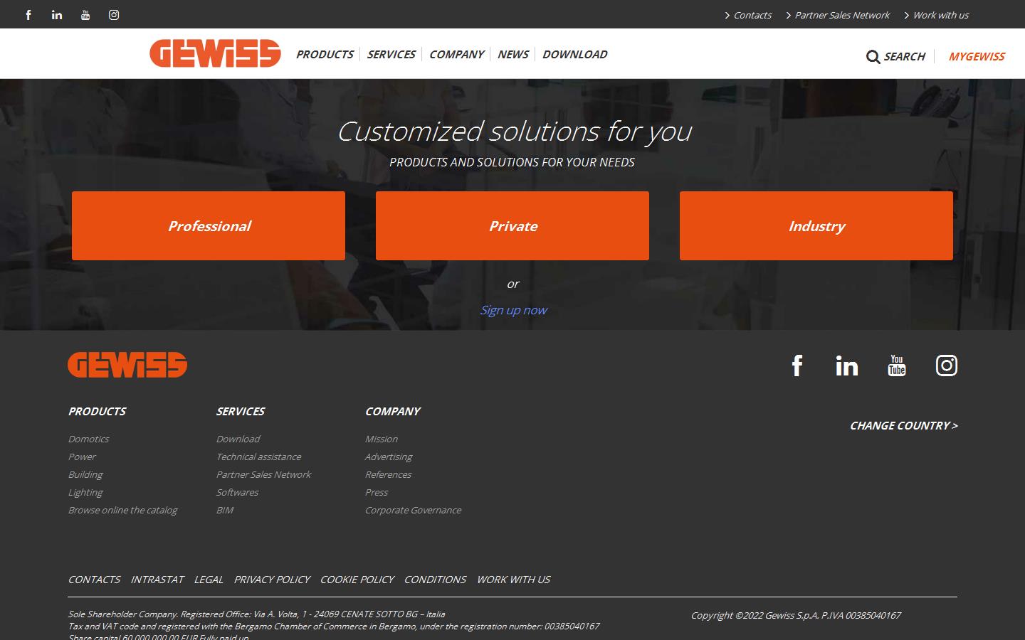 Gewiss UK Ltd Website