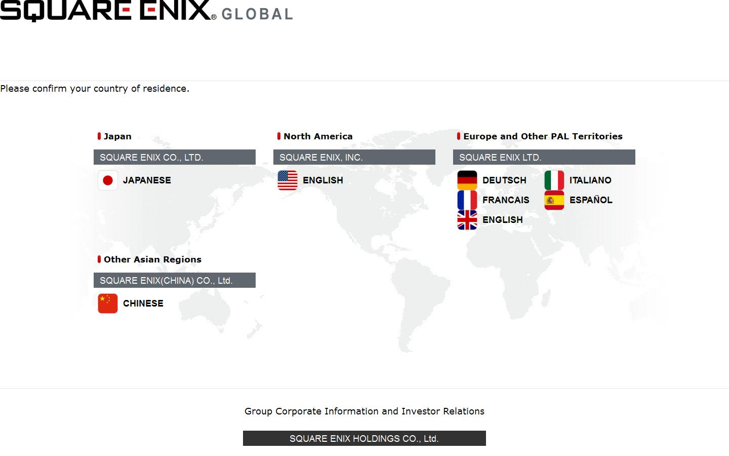 Square Enix Europe Website