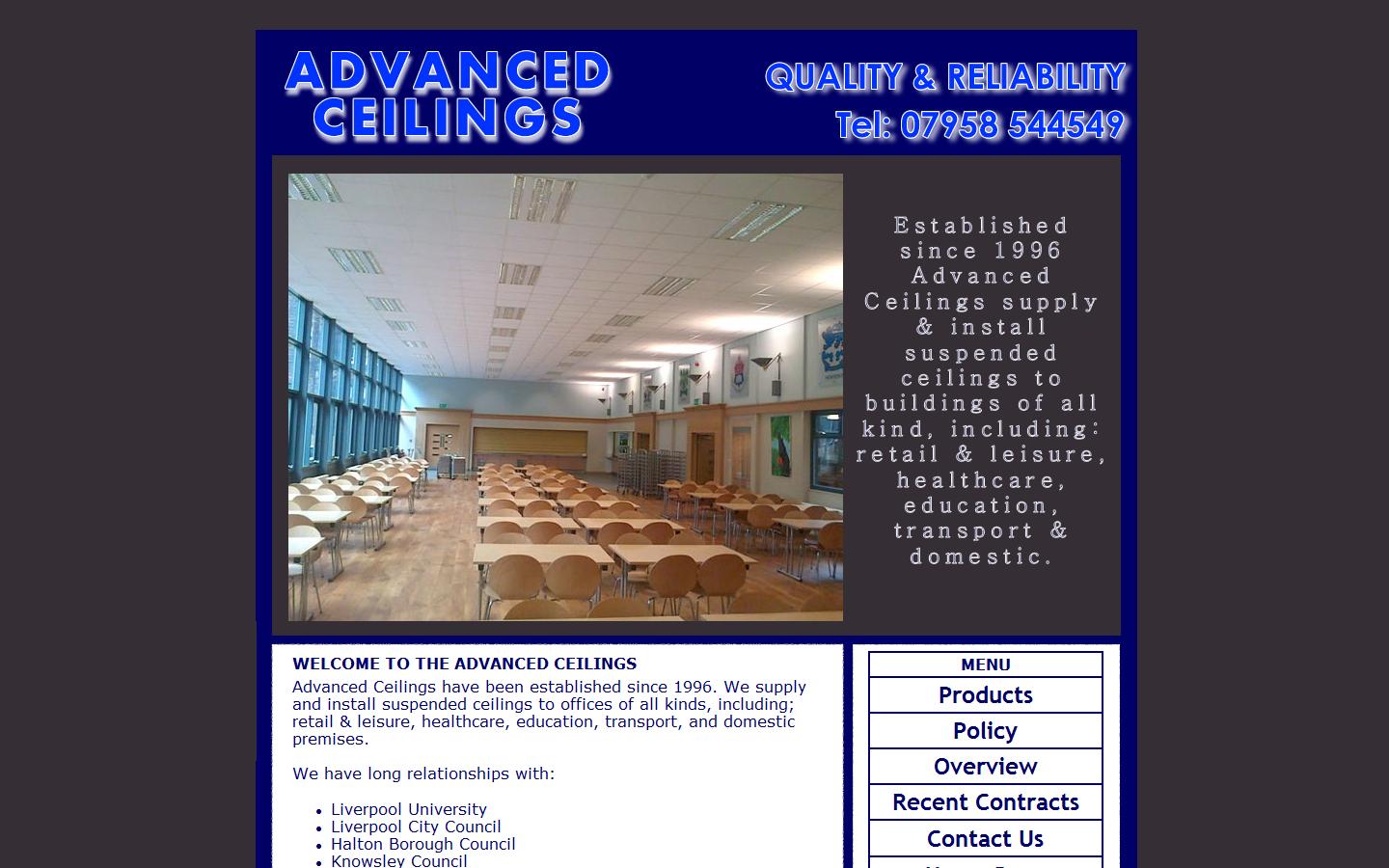 Advanced Ceilings Ltd Website