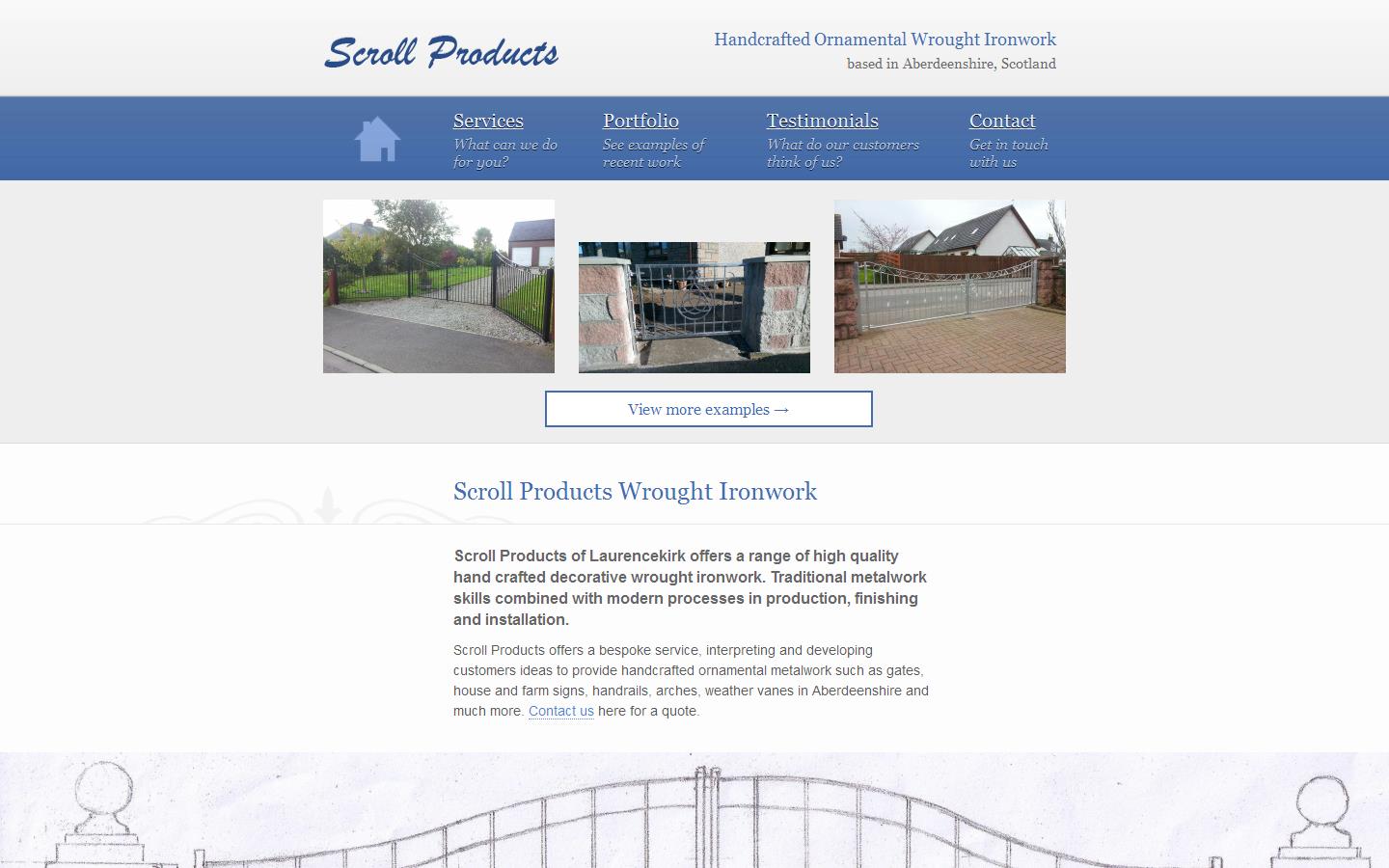 Scroll Products Website