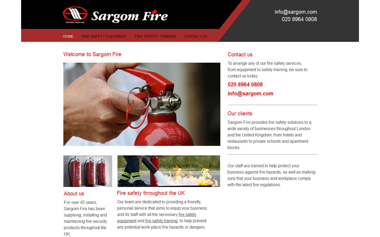 Sargom Fire Website