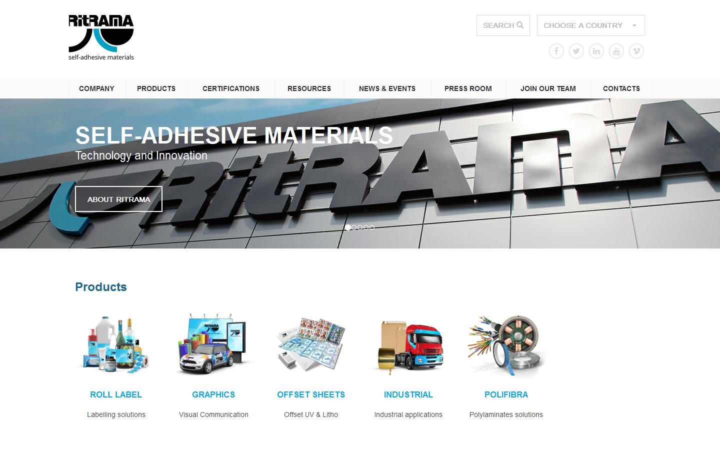 Ritrama UK Ltd Website