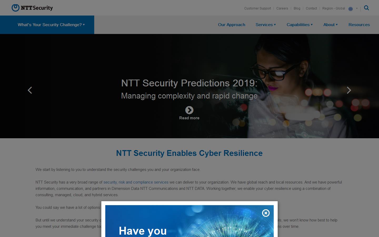 N T T Comms Security Website