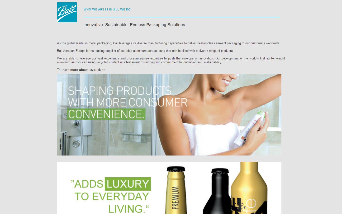 Ball Aerocan UK Ltd Website