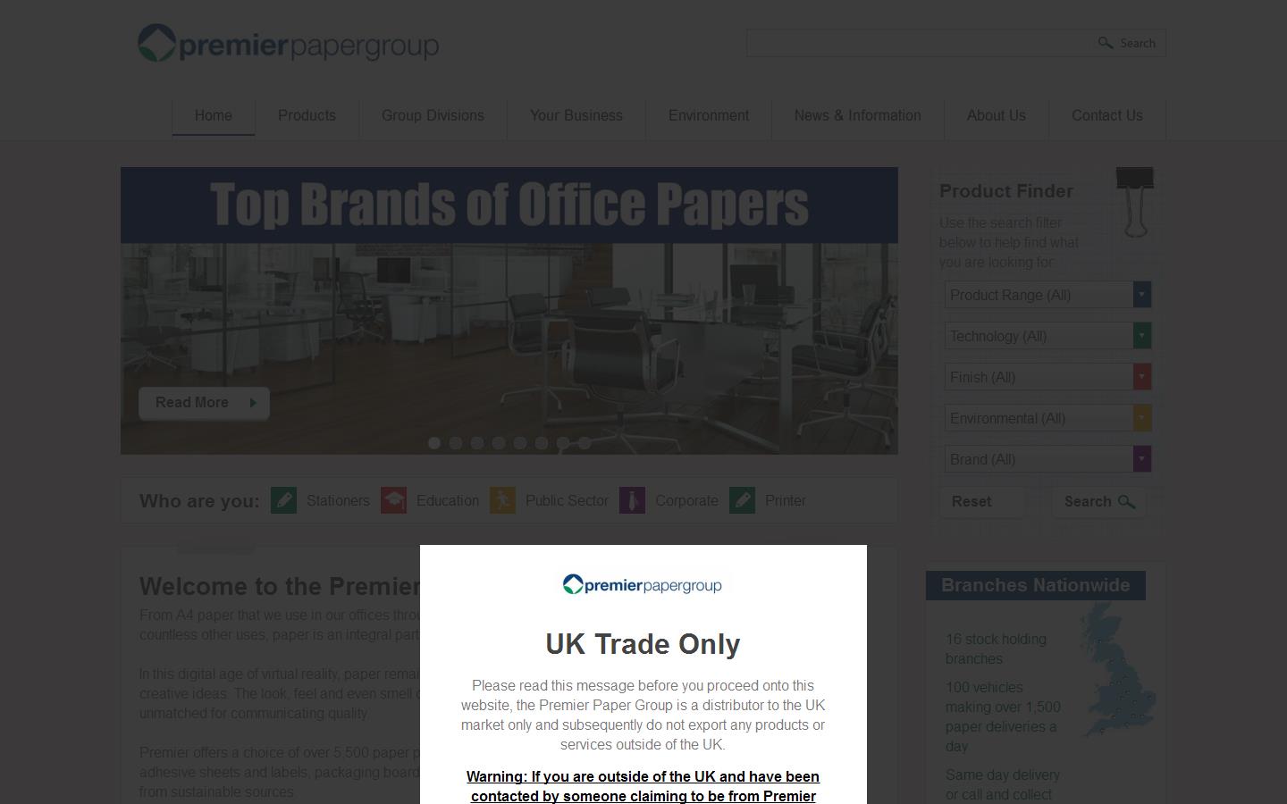 Premier Paper Website