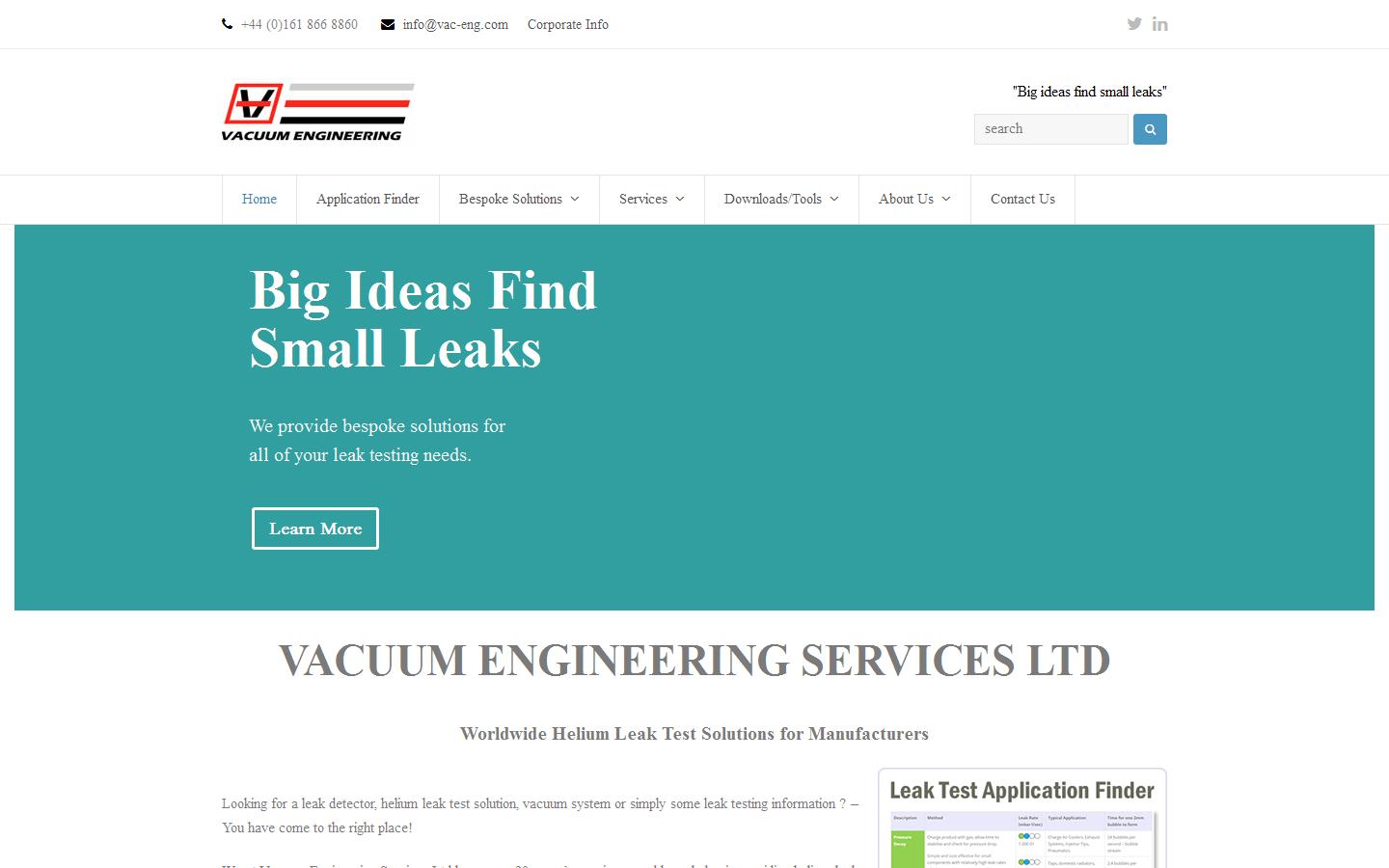 Vacuum Engineering Services Website