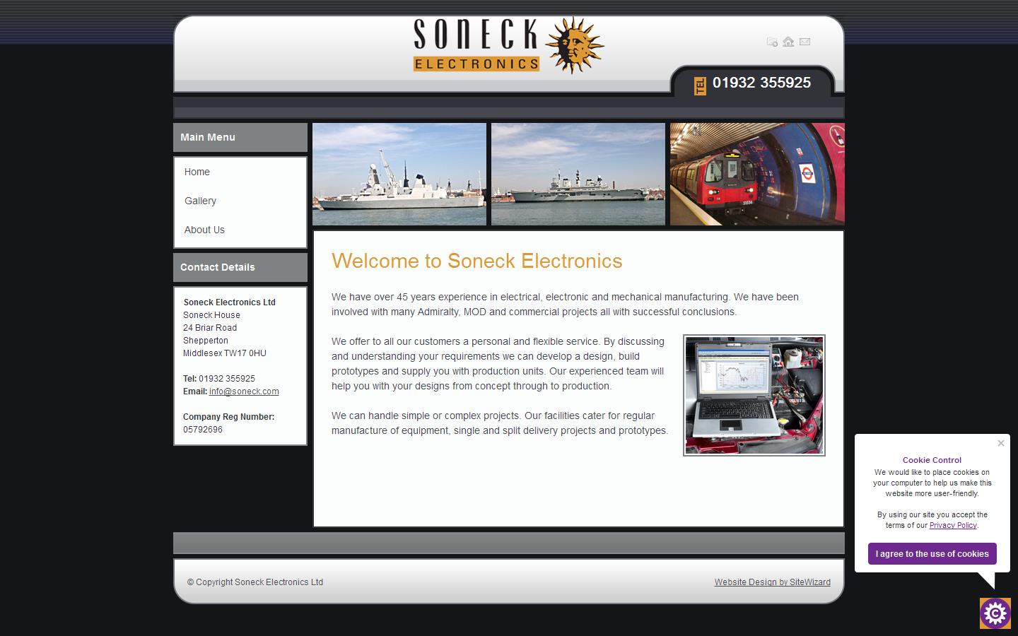 Soneck Electronics Ltd Website
