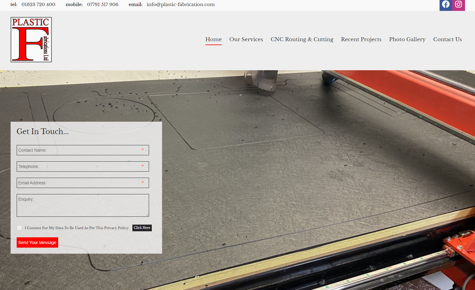 Plastic Fabrications Ltd Website