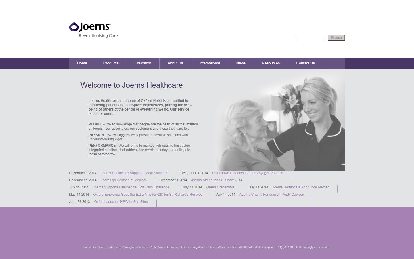 Joerns Healthcare Website