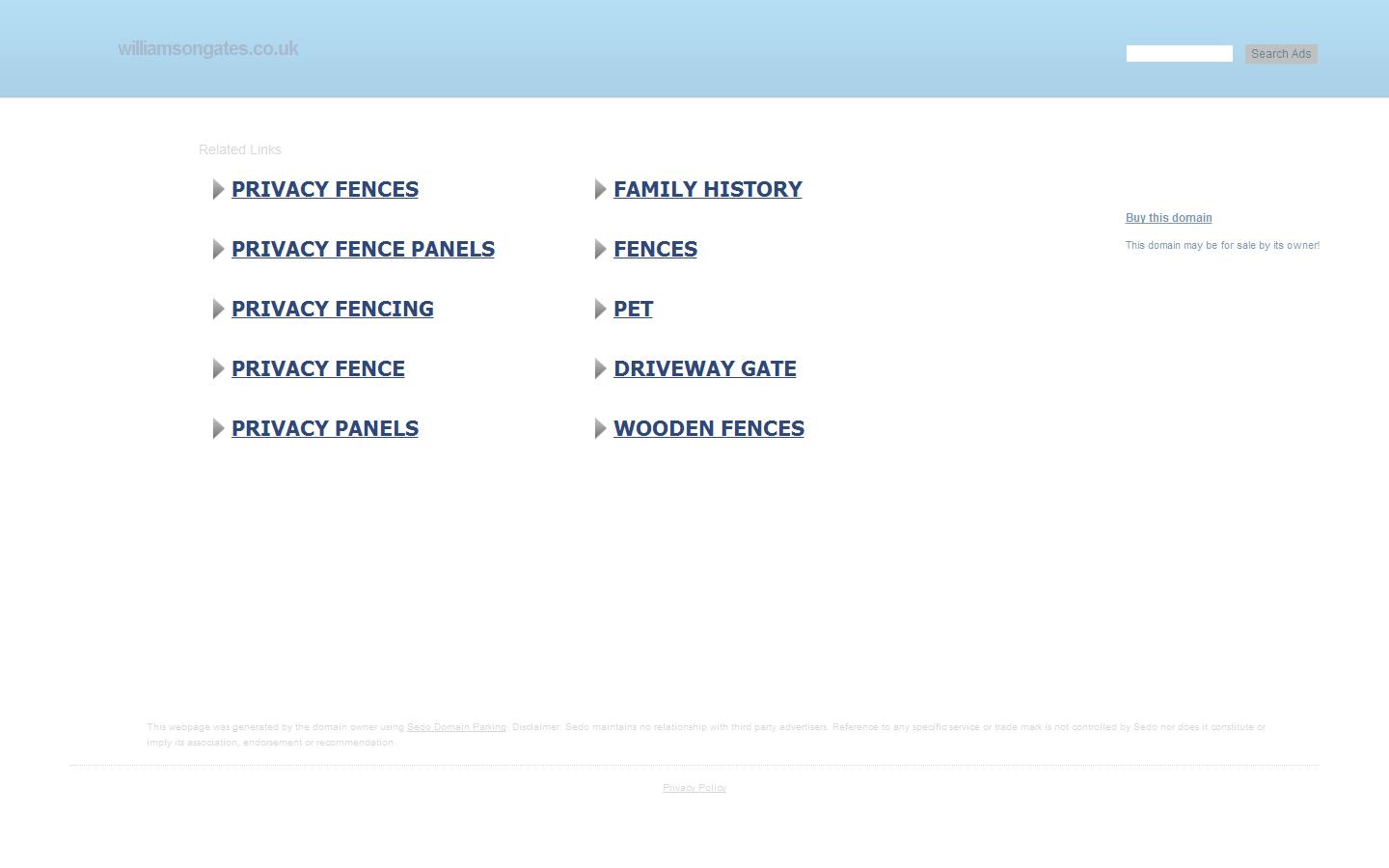 Williamson Gates Website