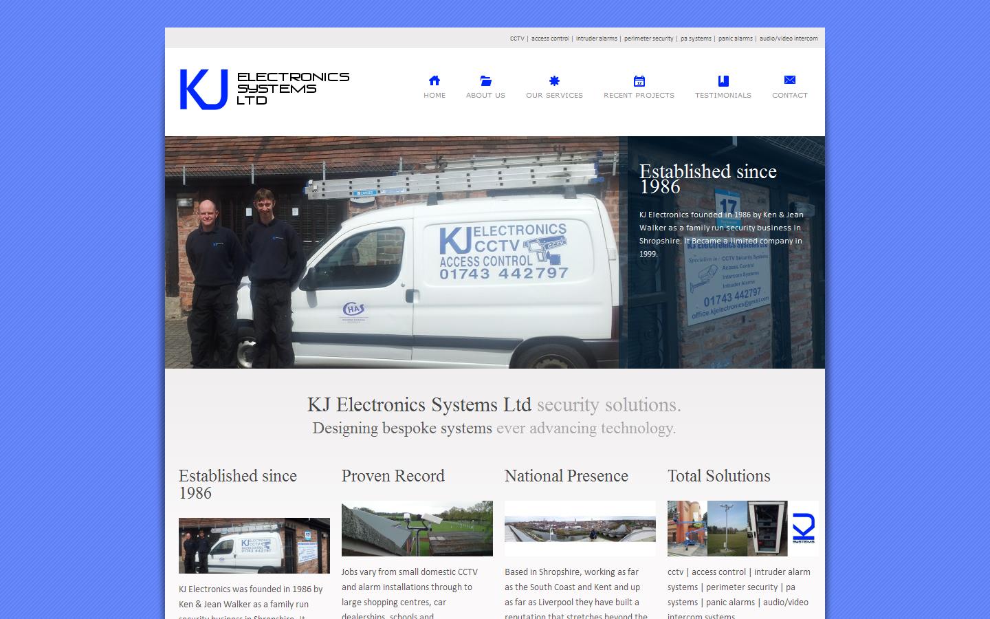 K J Electronics Systems Ltd Website