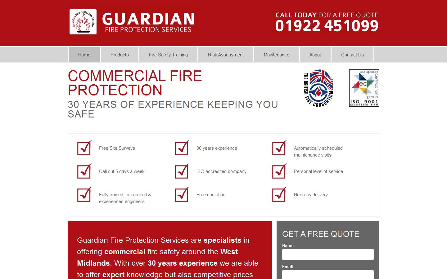 Guardian Fire Website