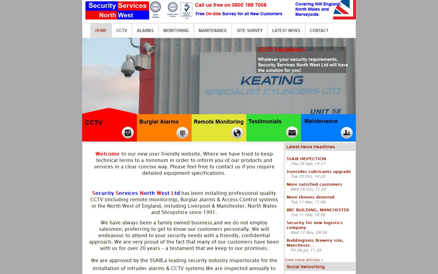 Security Services North West Website