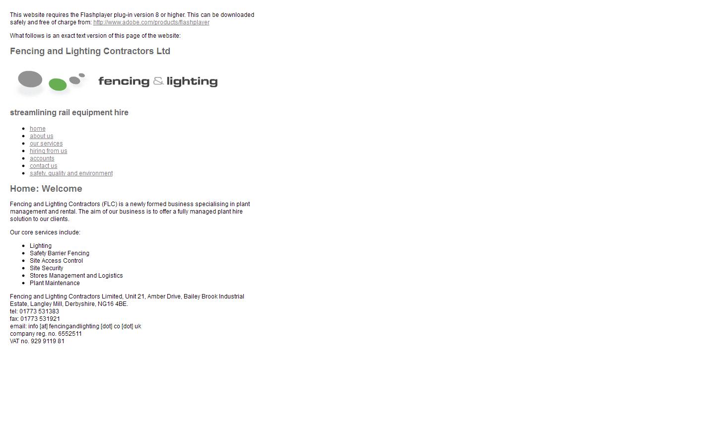 Fencing & Lighting Contractors Ltd Website