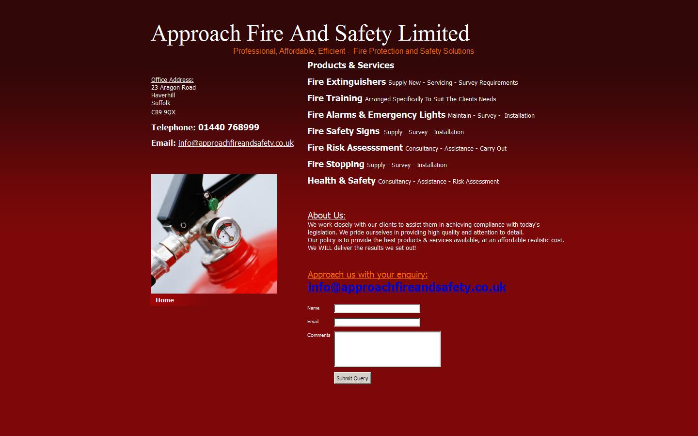 Approach Fire & Safety Ltd Website
