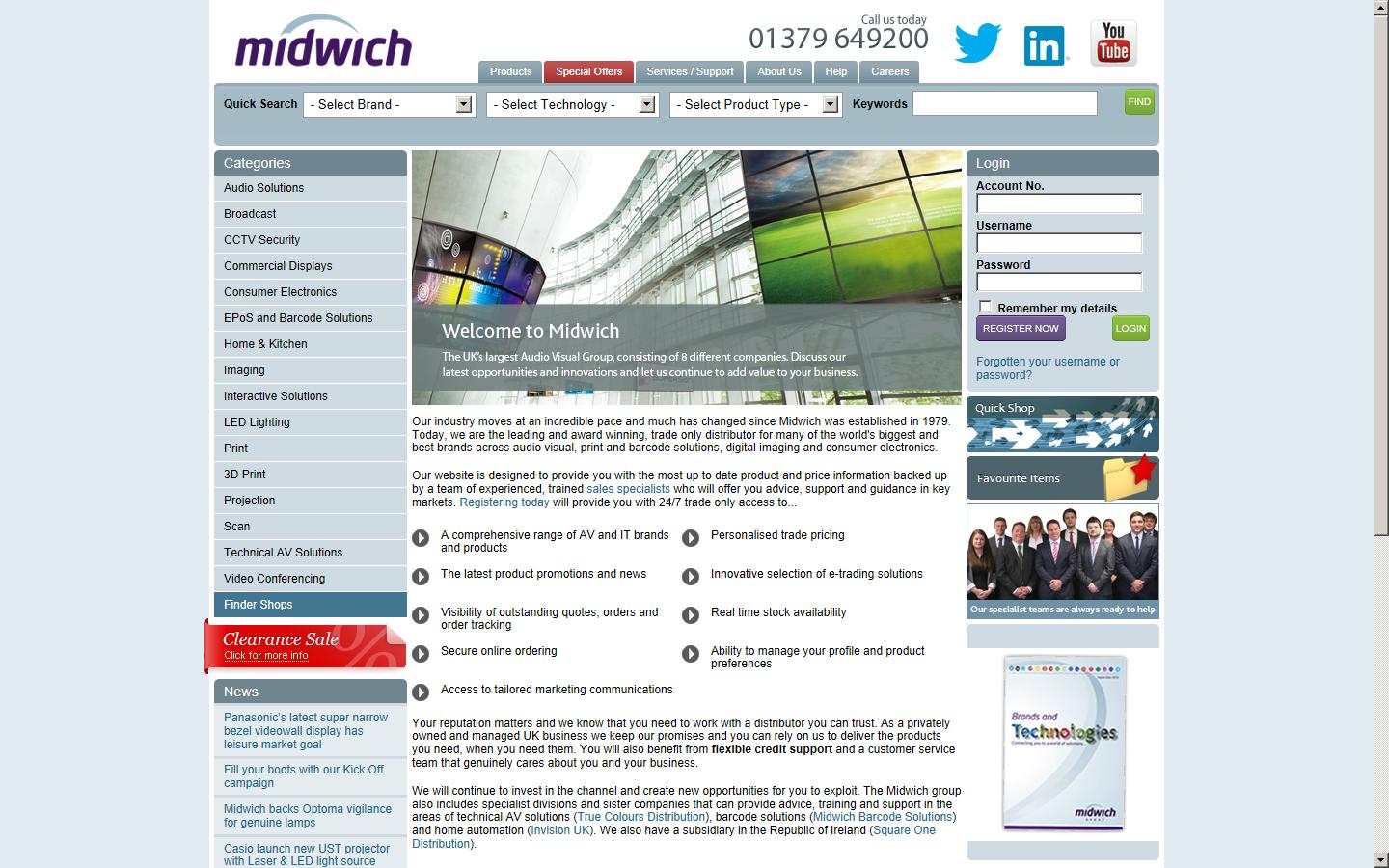 Midwich Ltd Website