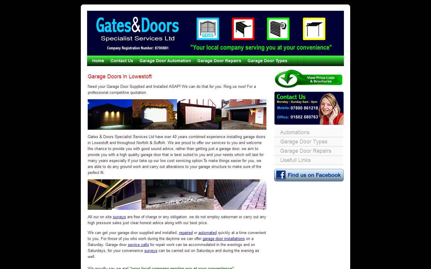 Gates & Doors Specialist Services Ltd Website