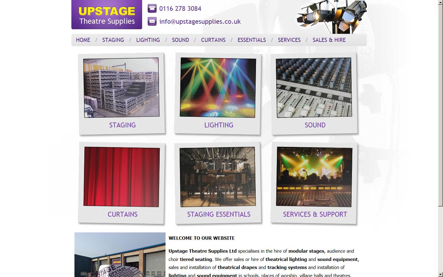 Upstage Theatre Supplies Ltd Website