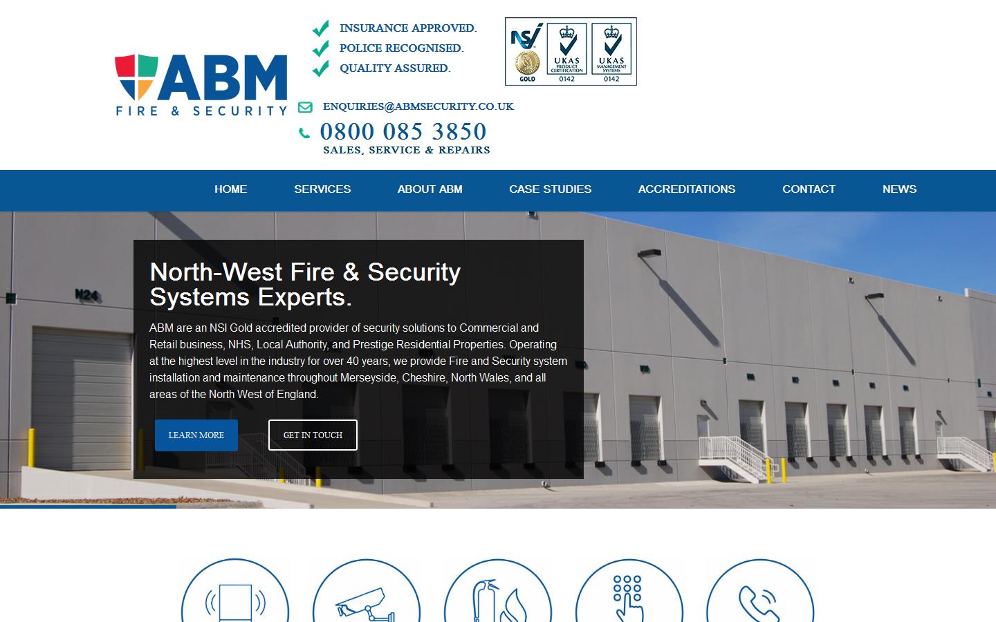 ABM Security Systems Website