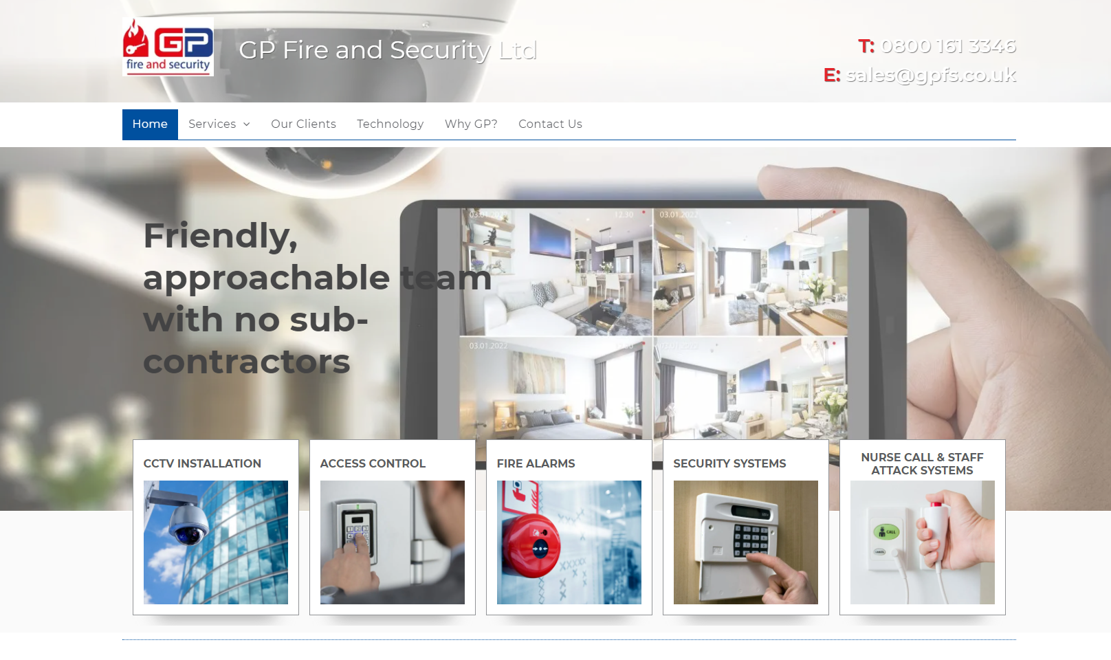 G P Fire & Security Ltd Website