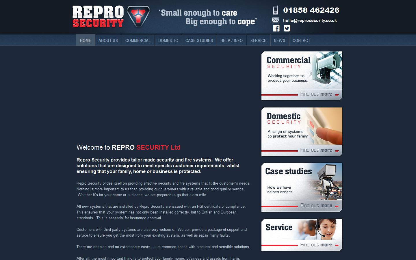 Repro Security Ltd Website