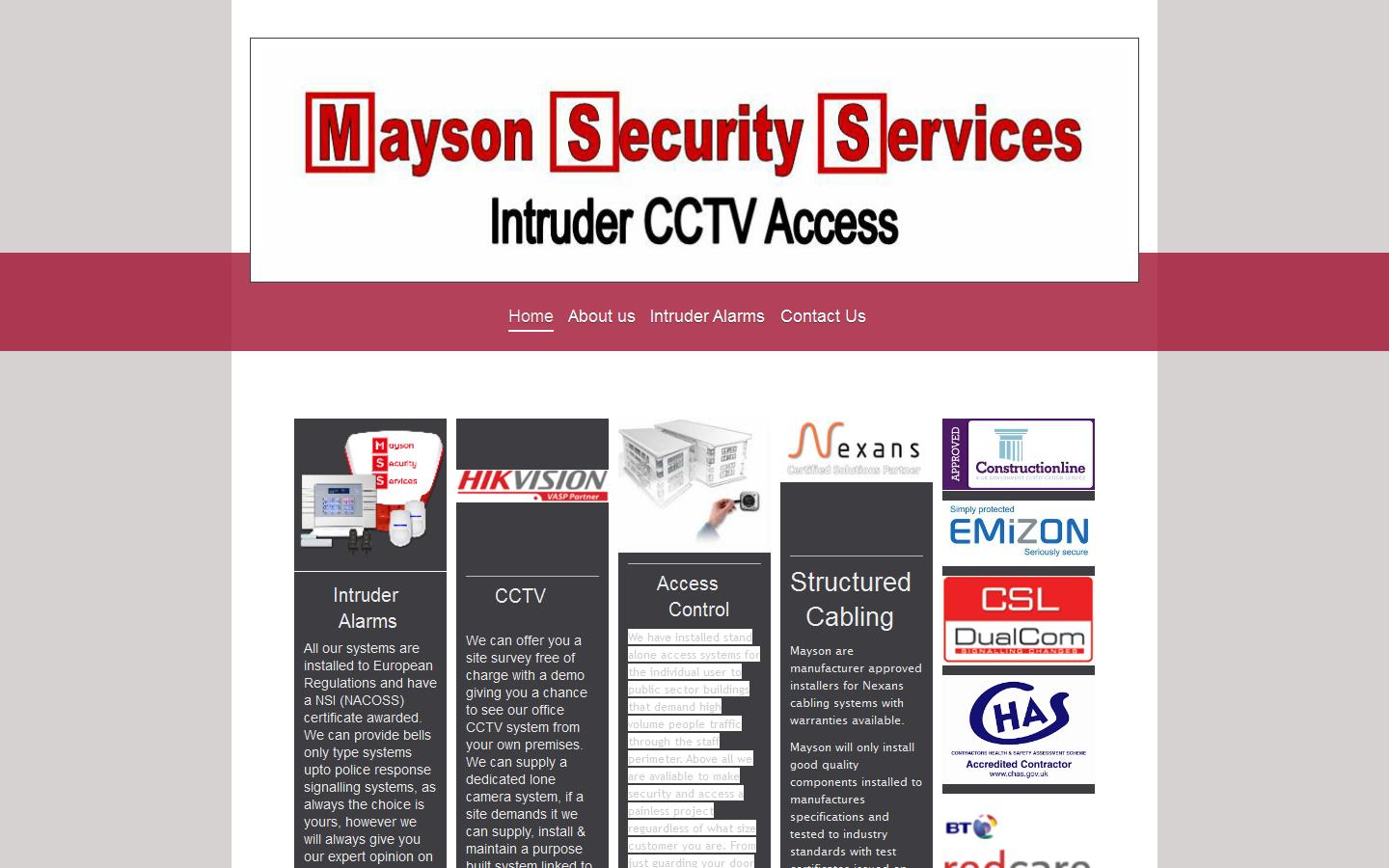Mayson Security Services Ltd Website