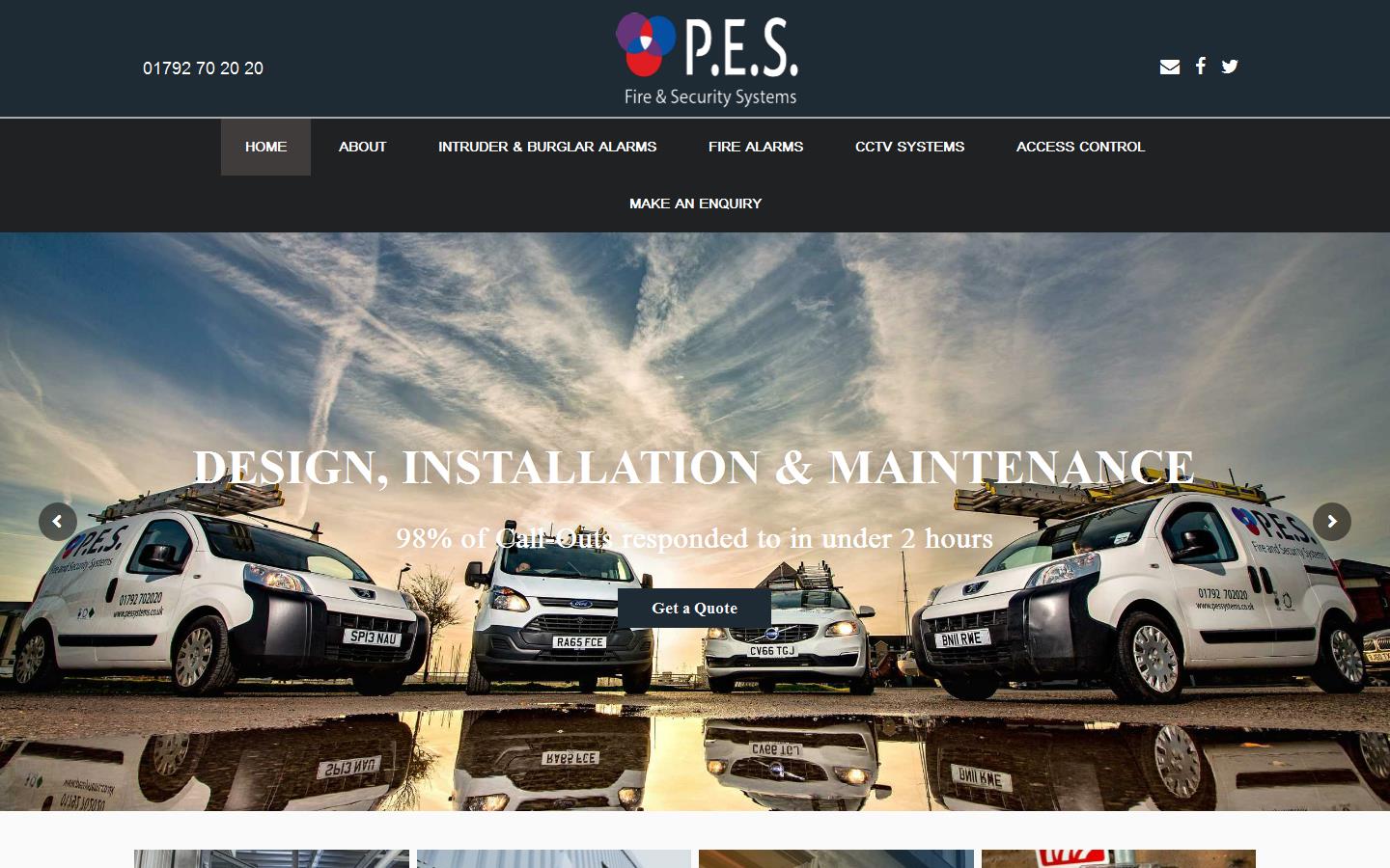 P E S Fire & Security Systems Ltd Website