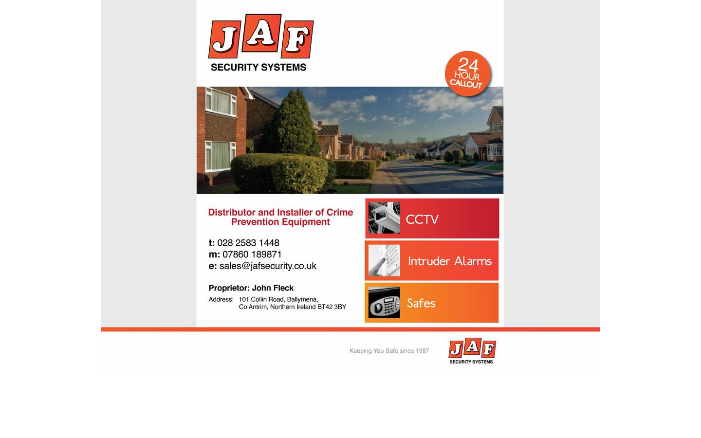 J A F Security Systems Website