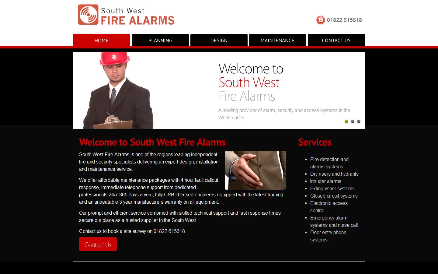 South West Fire Alarms Ltd Website