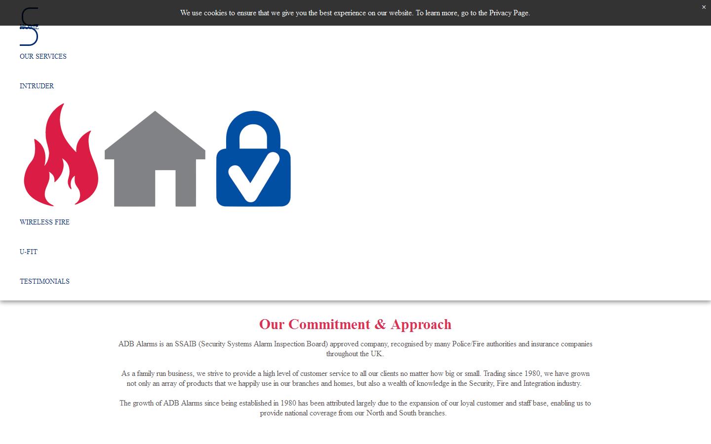 A D B Alarms Ltd Website