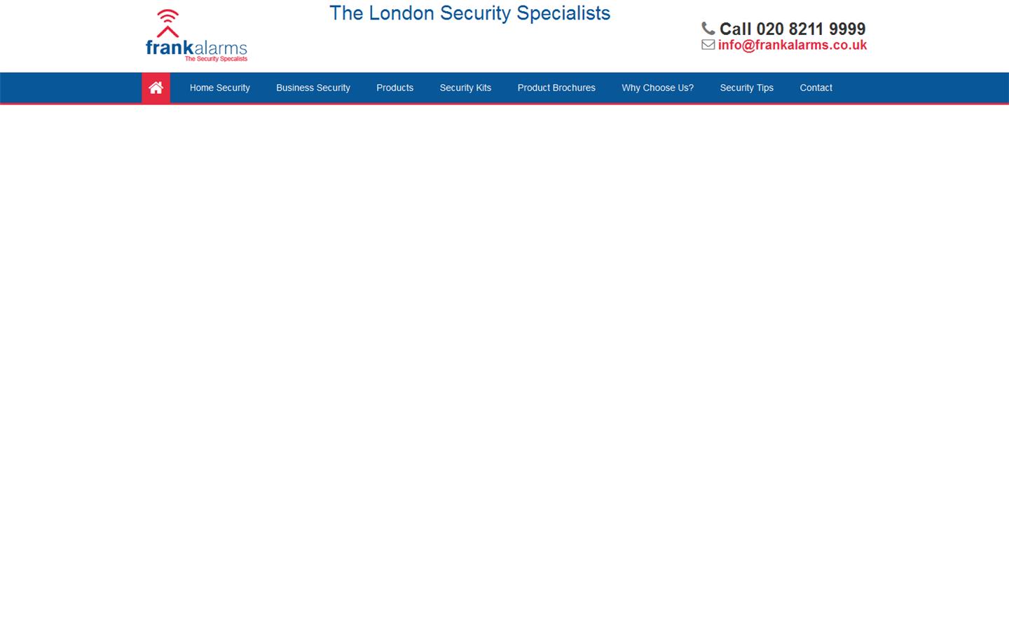 Frank Alarms Website