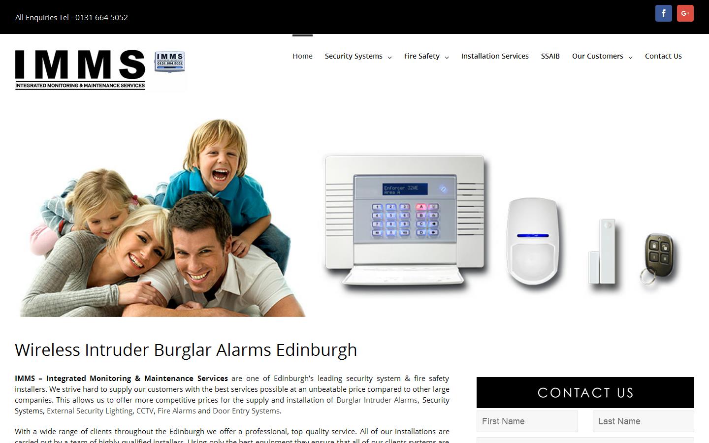 Integrated Monitoring & Maintenance Services Website