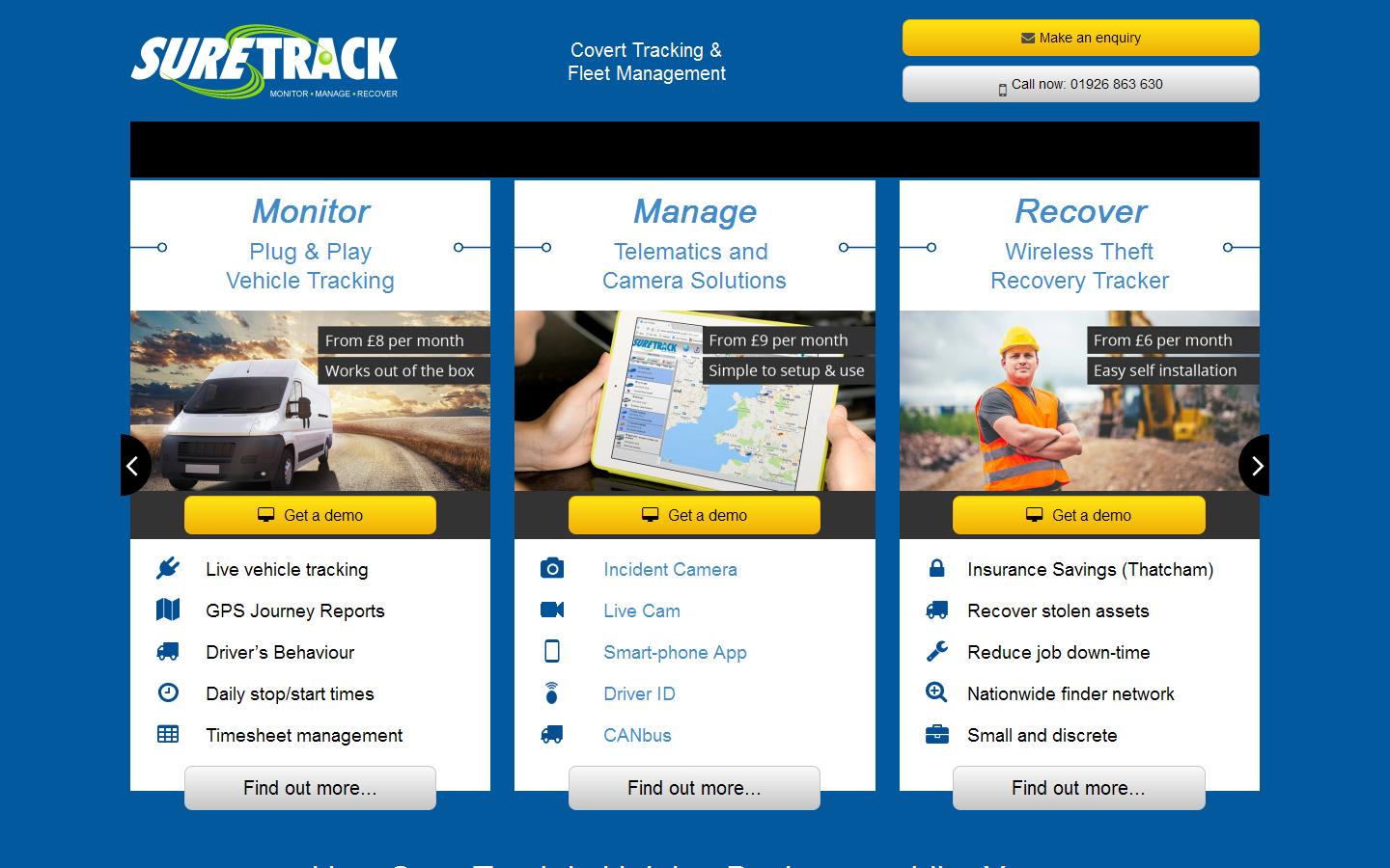 Sure-track Europe Ltd Website