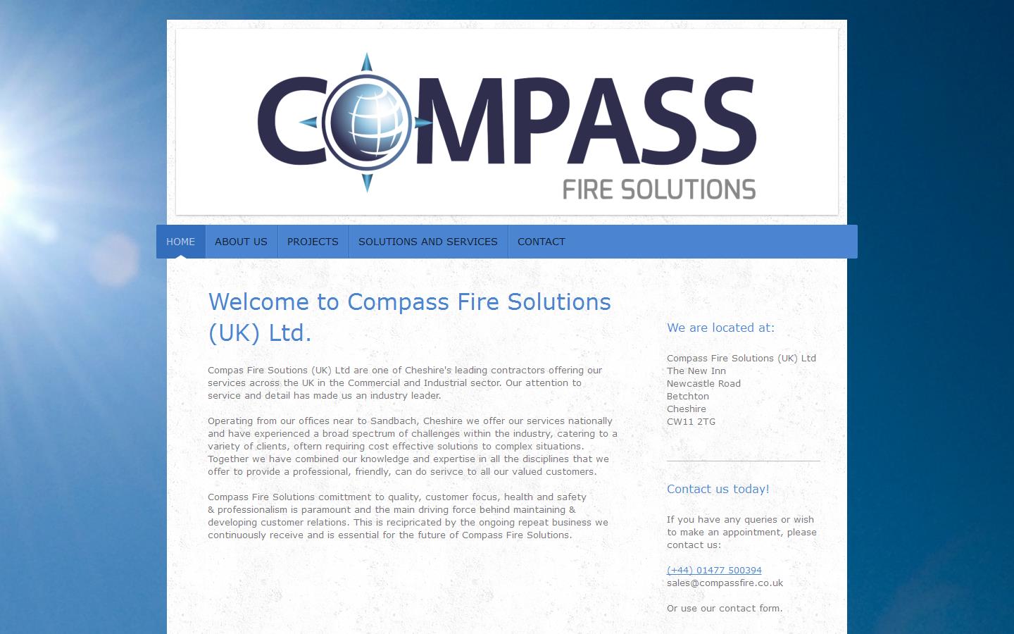 Compass Fire Solutions Website