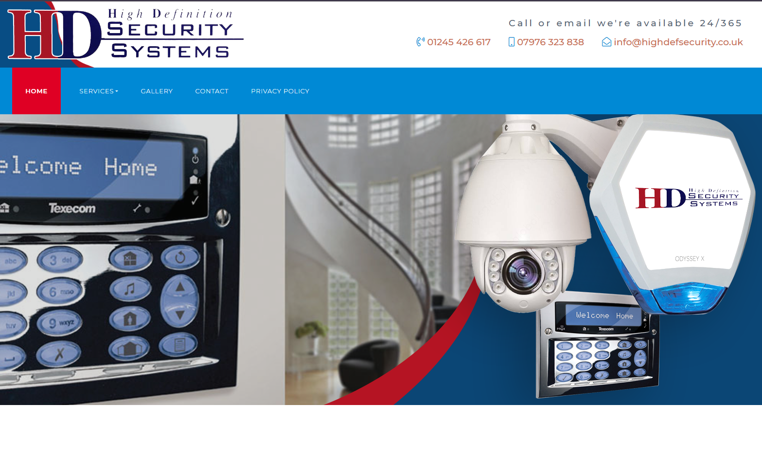 High Definition Security Systems Ltd Website