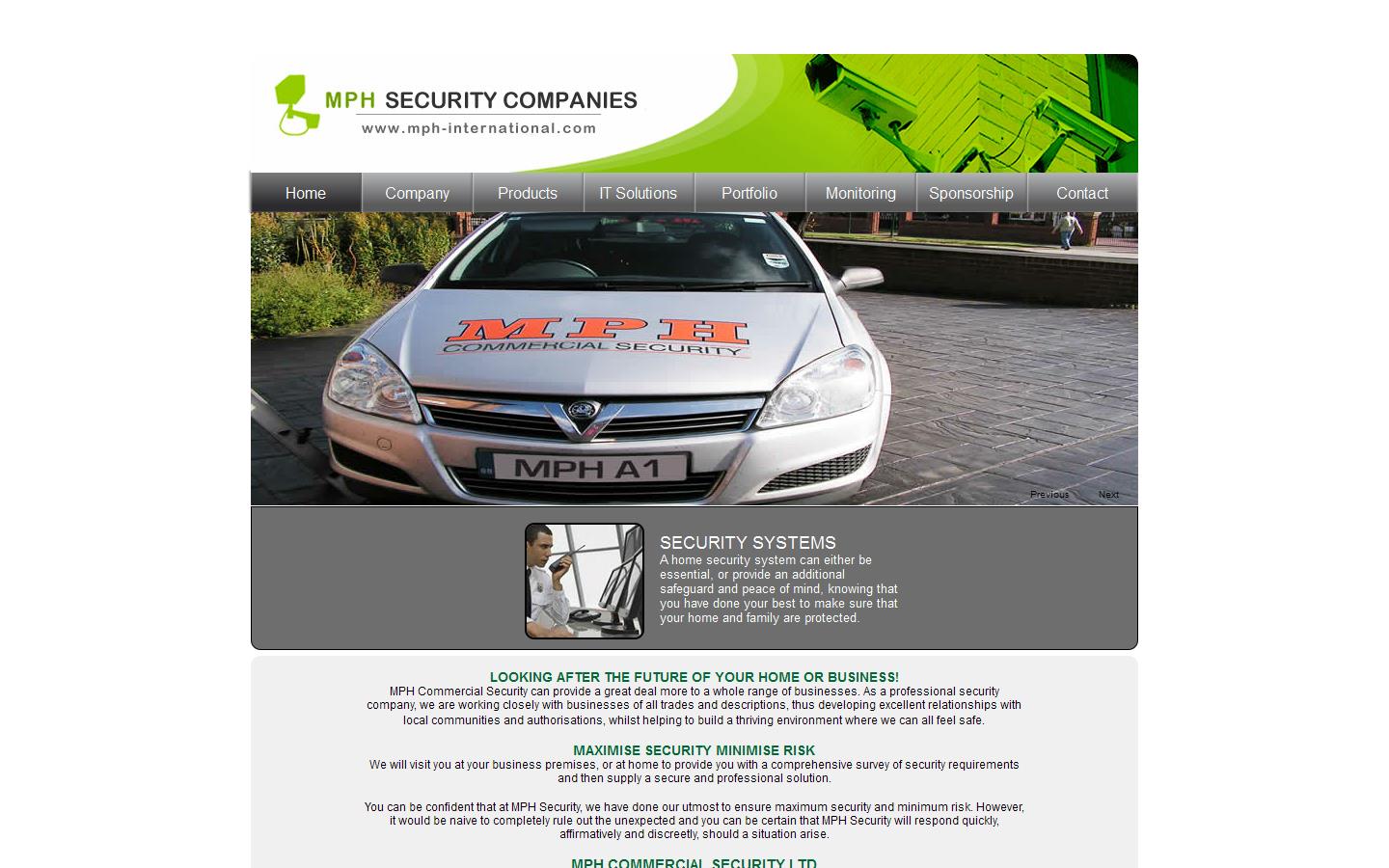 M P H Commercial Security Website
