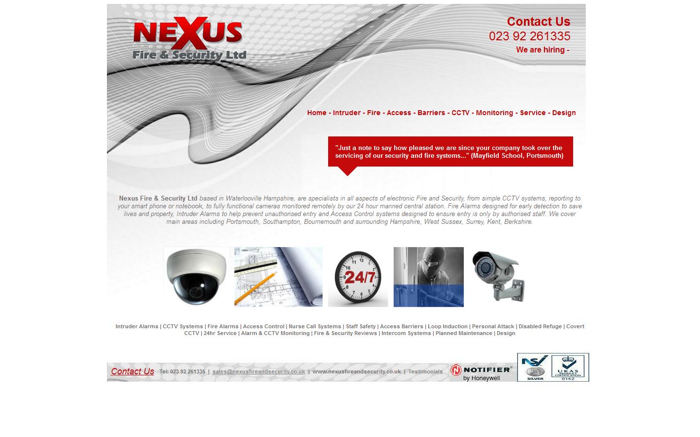 Nexus Fire & Security Ltd Website