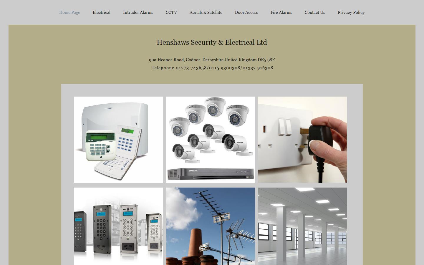 Henshaws Security & Electrical Ltd Website