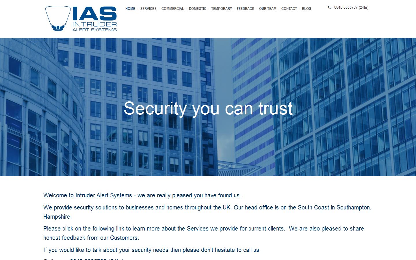 Intruder Alert Systems Ltd Website