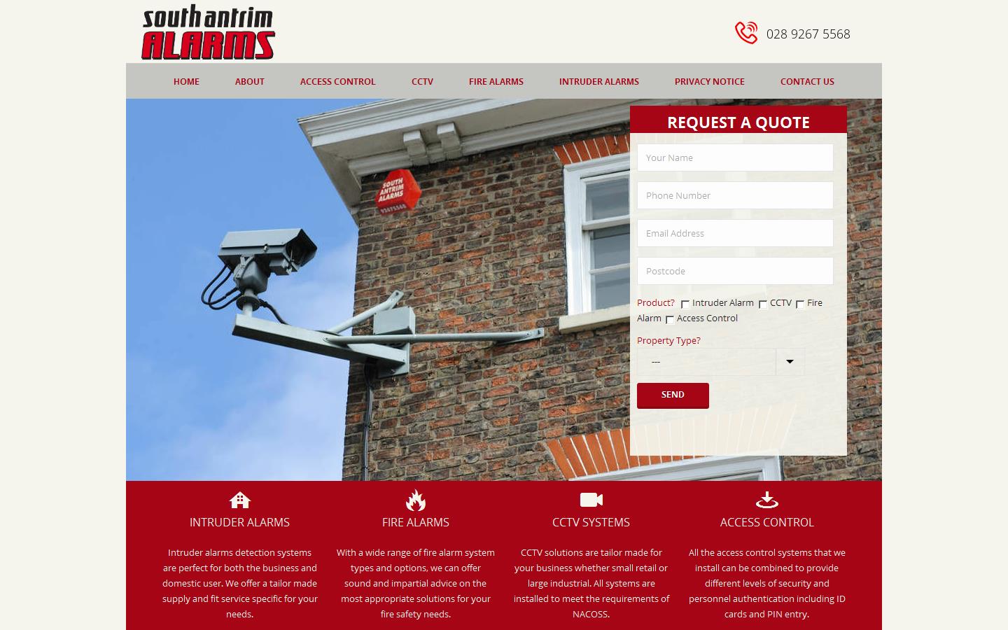 South Antrim Alarms Website