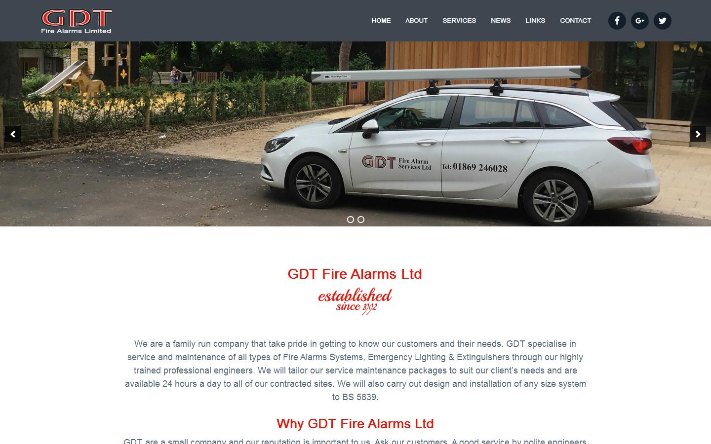 GDT Fire Alarm Ltd Website