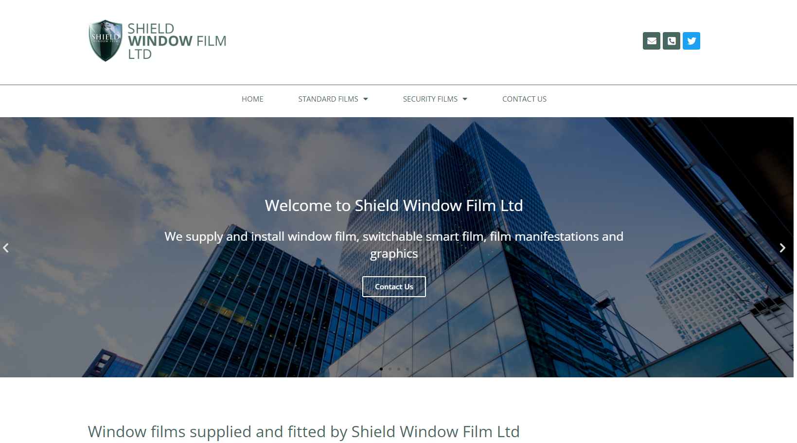 Shield Window Film Ltd Website