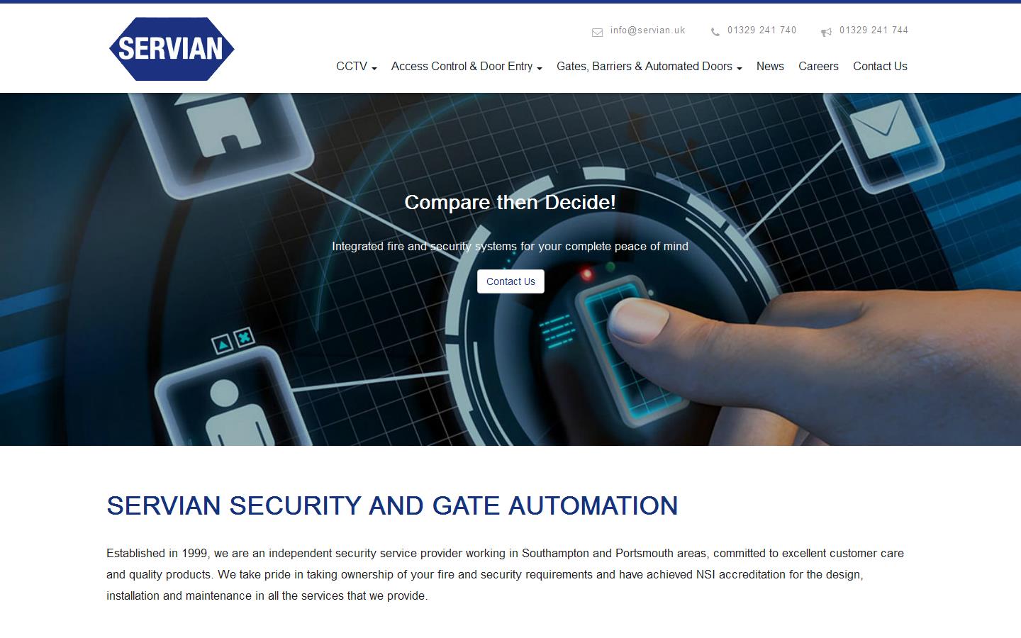 Servian Fire & Security Security Ltd Website