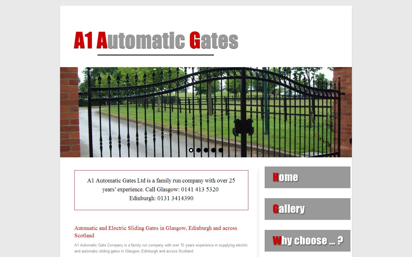 A1 Automatic Gates Website