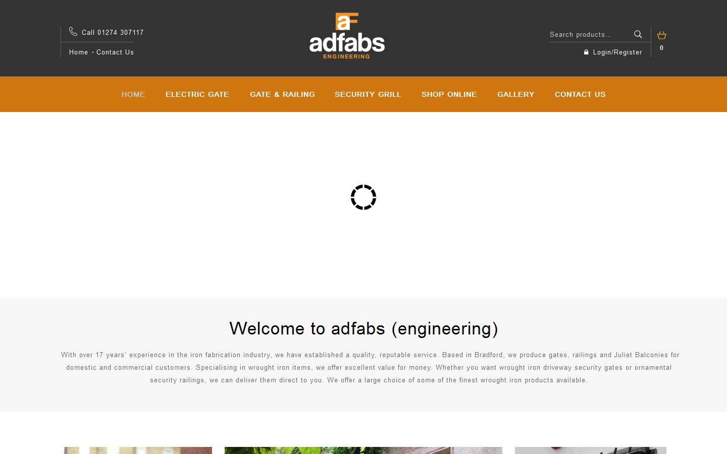 Adfabs Engineering Website