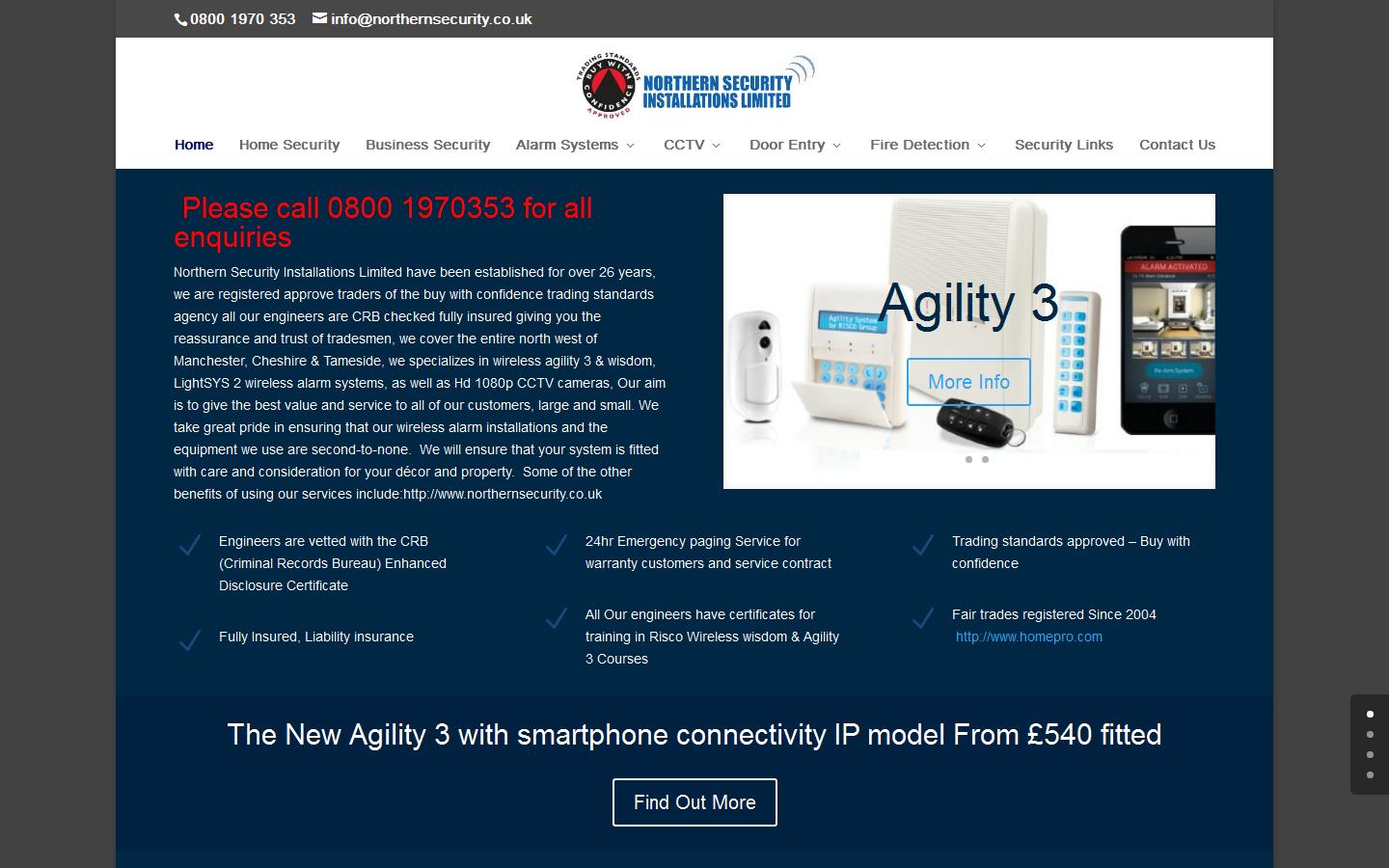 Northern Security Installations Ltd Website