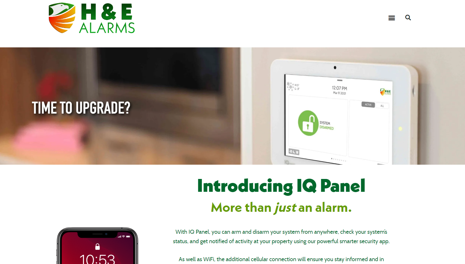 Herts & Essex Alarms Website