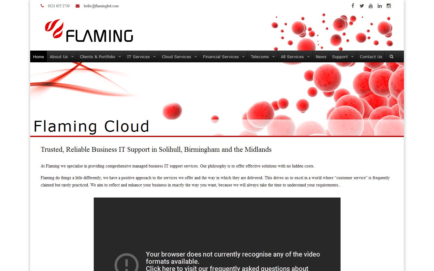Flaming Ltd Website