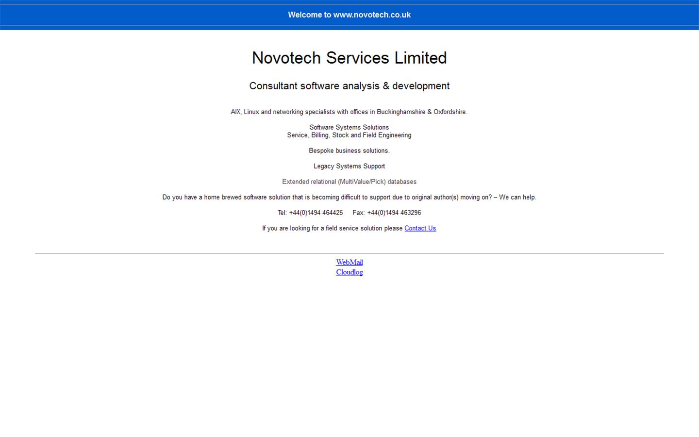 Novotech Services Ltd Website